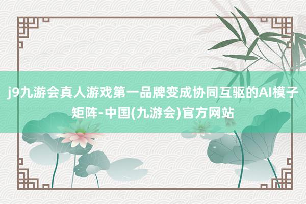 j9九游会真人游戏第一品牌变成协同互驱的AI模子矩阵-中国(九游会)官方网站